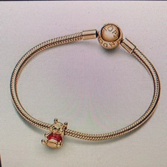 Pandora Gold and Red Bear Charm - Picture 2 of 3